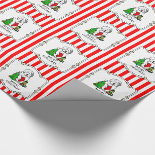 Vrolijk kerstfeest 2 Oude Engelse Sheepdog Grey 1 Cadeaupapier