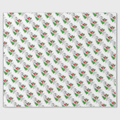 Vrolijk kerstfeest 2 Oude Engelse Sheepdog Grey 1 Cadeaupapier (Vlak)