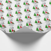 Vrolijk kerstfeest 2 Oude Engelse Sheepdog Grey 1 Cadeaupapier (Hoek)