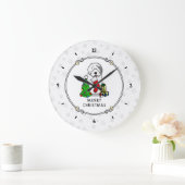 Vrolijk kerstfeest 2 Oude Engelse Sheepdog Grey 1 Grote Klok (Huis)