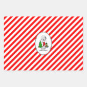 Vrolijk kerstfeest 2 Oude Engelse Sheepdog Grey 1 Inpakpapier Vel (Voorkant 2)