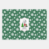 Vrolijk kerstfeest 2 Oude Engelse Sheepdog Grey 1 Inpakpapier Vel (Voorkant)