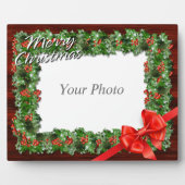 Vrolijk Kerstfeest 2 Plaque Fotoplaat (Voorkant)