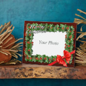 Vrolijk Kerstfeest 2 Plaque Fotoplaat (Zijkant)