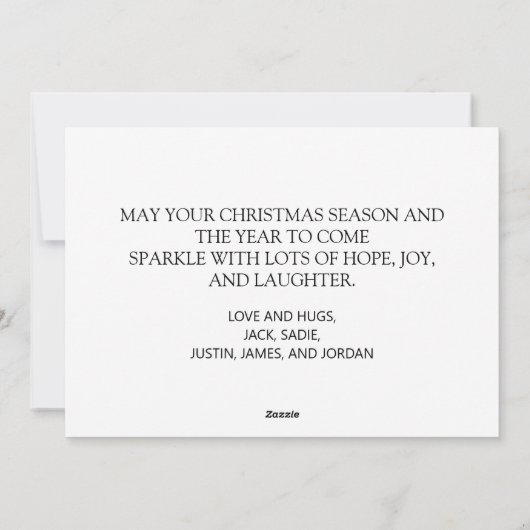 Vrolijk kerstfeest 2 serie Foto Rustic Brown Feestdagenkaart (Achterkant)