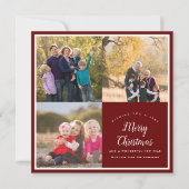 Vrolijk kerstfeest 3 Foto collage Festive Feestdagenkaart (Voorkant)