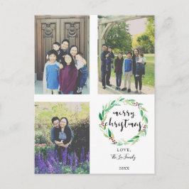 Vrolijk kerstfeest 3 Fotocollage Feestdagenkaart