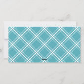 Vrolijk kerstfeest - 3 foto's - blauwgroen blauwe feestdagenkaart (Achterkant)