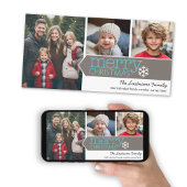 Vrolijk kerstfeest - 3 foto's - Modern design Feestdagenkaart