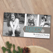 Vrolijk kerstfeest - 3 foto's - Modern design Feestdagenkaart