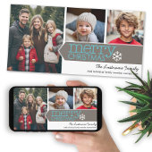 Vrolijk kerstfeest - 3 foto's - Modern design Feestdagenkaart