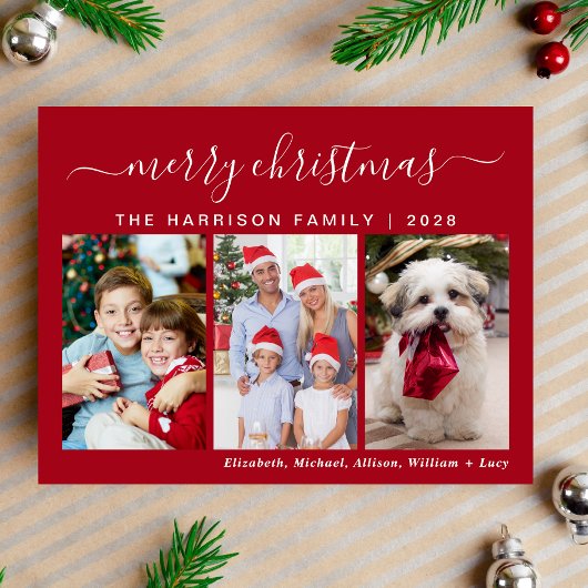 Vrolijk kerstfeest 3 Fotovakantie Briefkaart
