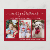 Vrolijk kerstfeest 3 Fotovakantie Briefkaart (Voorkant)