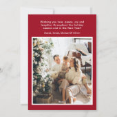 Vrolijk Kerstfeest 4 Foto Flat Holiday Kaart (Achterkant)