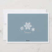 Vrolijk kerstfeest 4 Foto in Blauw Feestdagenkaart (Achterkant)