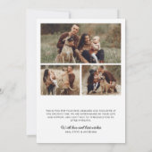 Vrolijk kerstfeest 4-foto persoonlijk bericht feestdagenkaart (Achterkant)