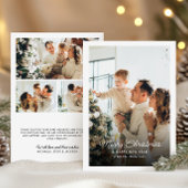 Vrolijk kerstfeest 4-foto persoonlijk bericht feestdagenkaart