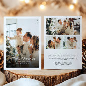 Vrolijk kerstfeest 4-foto persoonlijk bericht feestdagenkaart