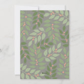 Vrolijk Kerstfeest 4 foto's Grijs Koraal Botanisch Feestdagenkaart (Achterkant)