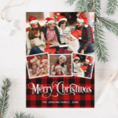 Vrolijk kerstfeest 4 PHOTO Greeting Holiday Kaart