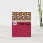 Vrolijk kerstfeest 4" x 5,6" blanco kaart (Voorkant)
