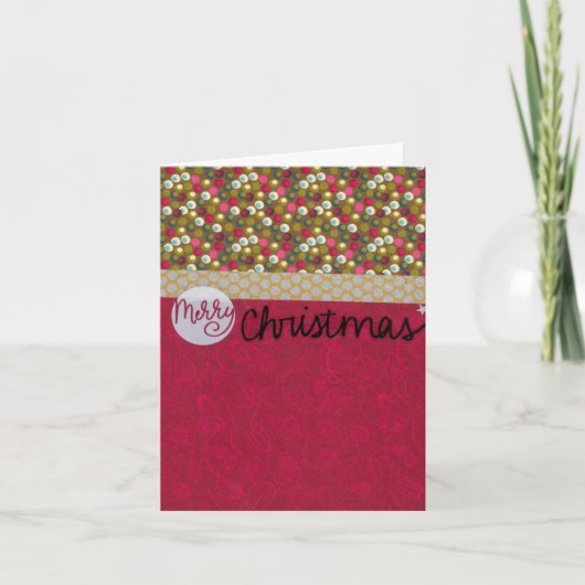 Vrolijk kerstfeest 4" x 5,6" blanco kaart (Voorkant)