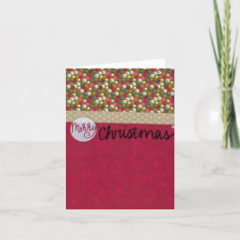Vrolijk kerstfeest 4" x 5,6" blanco kaart