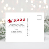 Vrolijk Kerstfeest 5 Foto Collage Santa Sleigh Feestdagenkaart