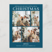 Vrolijk kerstfeest 5 foto feestdagenkaart (Voorkant)