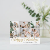 Vrolijk kerstfeest 5 FOTO Prettige feestdagen Gree Briefkaart (Staand voorkant)