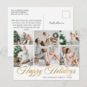 Vrolijk kerstfeest 5 FOTO Prettige feestdagen Gree Briefkaart (Voorkant / Achterkant)