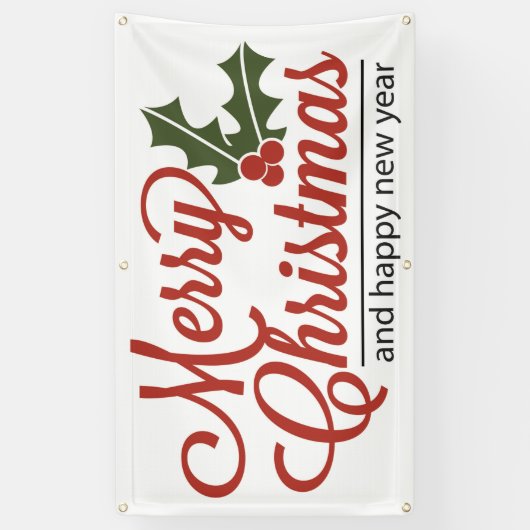 Vrolijk kerstfeest 5 spandoek (Verticaal)