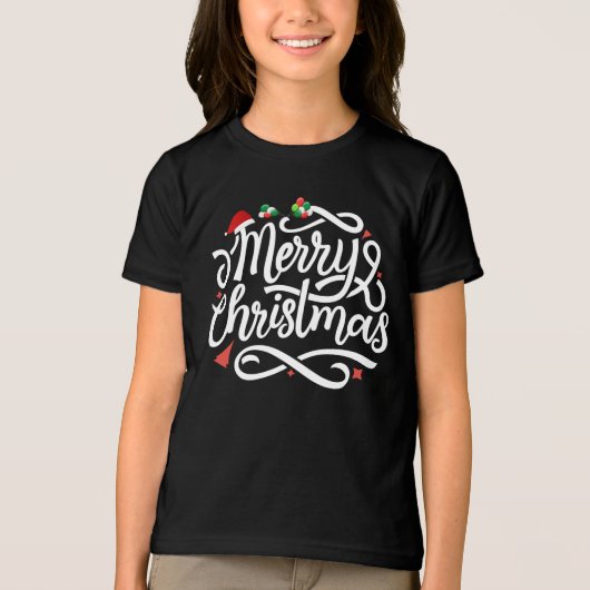 Vrolijk kerstfeest-61039 Tri-Blend shirt (Voorkant)