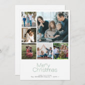 Vrolijk kerstfeest 6 fotocollage modern feestdagenkaart (Voorkant / Achterkant)