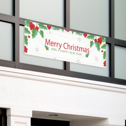 Vrolijk kerstfeest 6 spandoek (Buitenkant Gebouw)