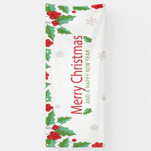 Vrolijk kerstfeest 6 spandoek (Verticaal)