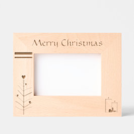 "Vrolijk kerstfeest" (6" x 4") Gegraveerde Lijstjes