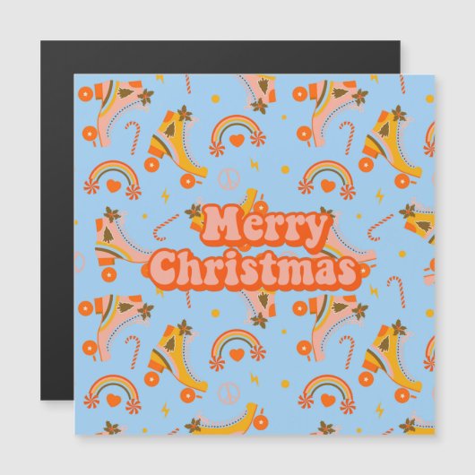 Vrolijk kerstfeest 70s roovy disco patroon (Voorkant / Achterkant)