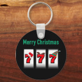 Vrolijk kerstfeest 777 Sleutelhanger (Voorkant)