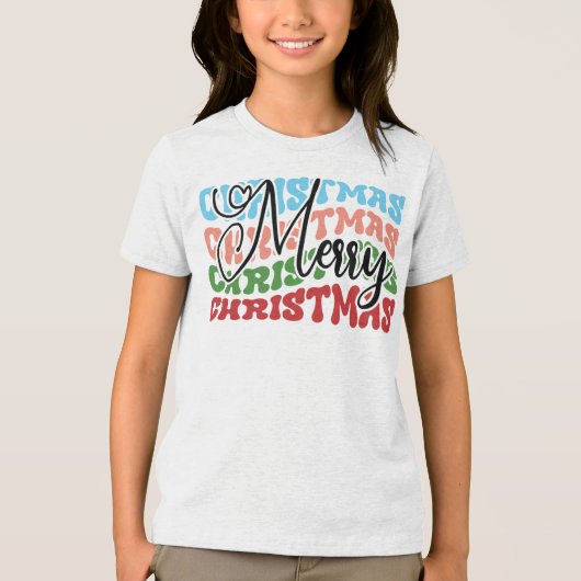 Vrolijk kerstfeest - 79232 Tri-Blend shirt (Voorkant)