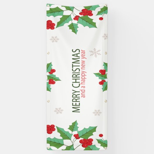 Vrolijk kerstfeest 7 spandoek (Verticaal)