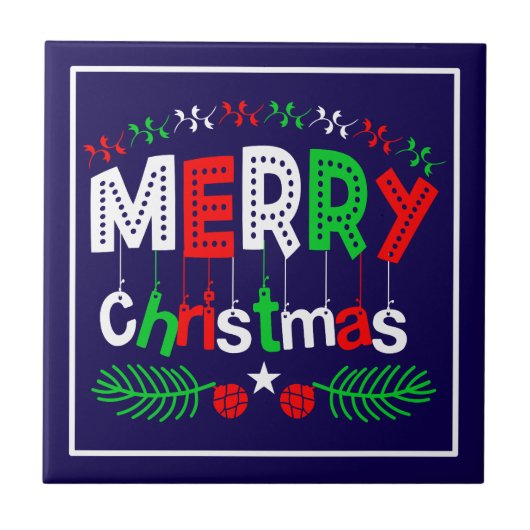 Vrolijk kerstfeest-85923 tegeltje (Voorkant)