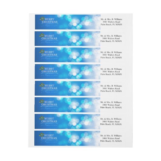 Vrolijk kerstfeest 87 adreslabel wikkel (Vel)