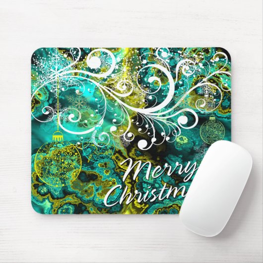 Vrolijk kerstfeest 8 Mousepad Muismat (Met muis)