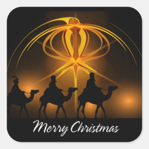 Vrolijk kerstfeest 92 vierkante sticker