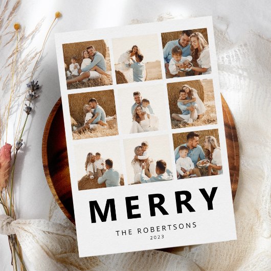 Vrolijk Kerstfeest 9 Fotocollage Feestdagenkaart