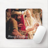 Vrolijk kerstfeest A1 Mousepad Muismat (Met muis)