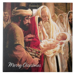 Vrolijk kerstfeest A1 Tegel. Tegeltje