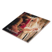 Vrolijk kerstfeest A1 Tegel. Tegeltje (Zijkant)