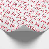 Vrolijk kerstfeest a La La La La La | Vakantische  Cadeaupapier (Hoek)